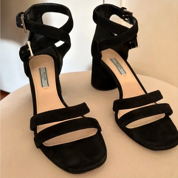 Prada Women's Black Suede Heels - Picture 3 of 8